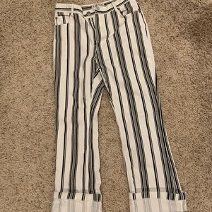 Striped jeans worn once